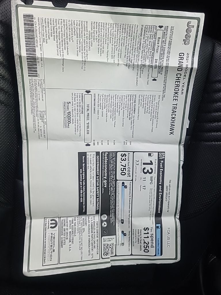 2021 Jeep Grand Cherokee Trackhawk